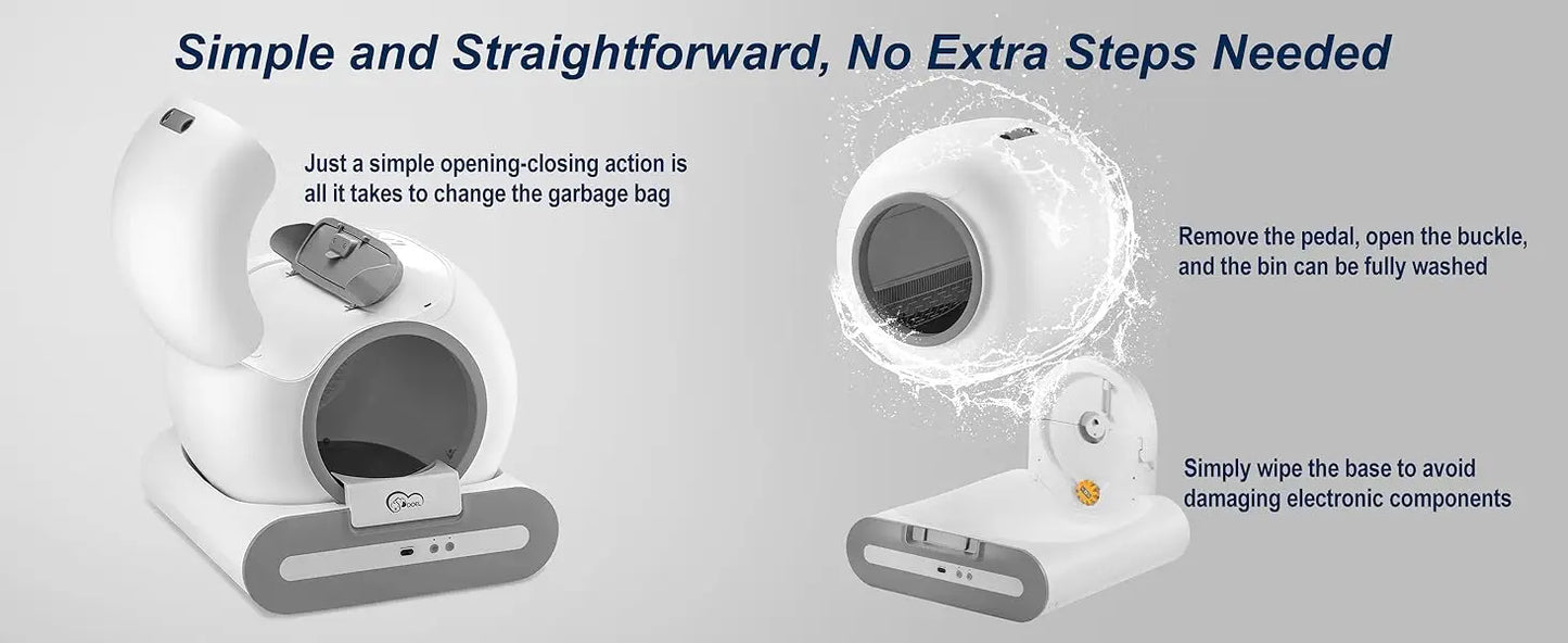 Smart Self-Cleaning Cat Litter Box – Automatic, App-Controlled & Odor-Free