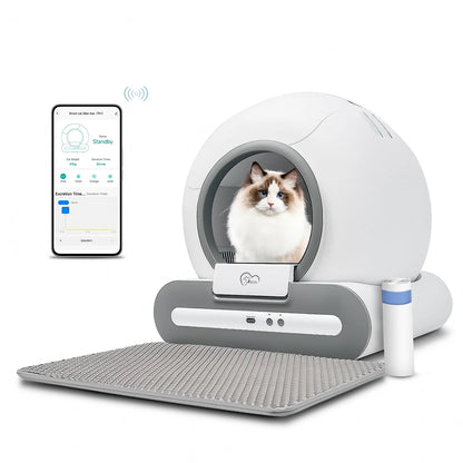 Smart Self-Cleaning Cat Litter Box – Automatic, App-Controlled & Odor-Free