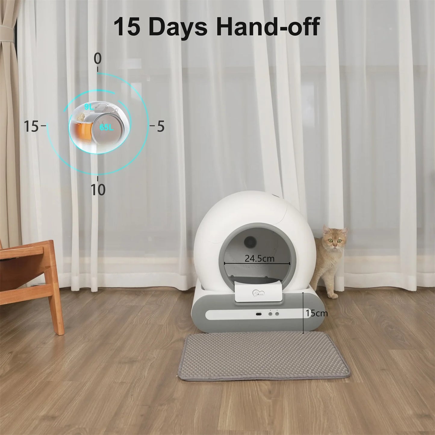 Smart Self-Cleaning Cat Litter Box – Automatic, App-Controlled & Odor-Free