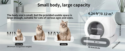 Smart Self-Cleaning Cat Litter Box – Automatic, App-Controlled & Odor-Free