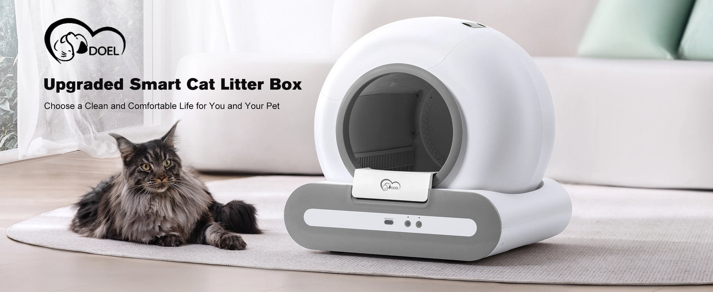Smart Self-Cleaning Cat Litter Box – Automatic, App-Controlled & Odor-Free